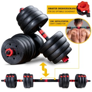 Removable PVC plastic cement dumbbell set And Weight Adjustable Dumbbell