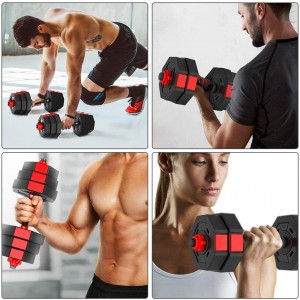 Set dumbbell semen dengan berat yang dapat disesuaikan