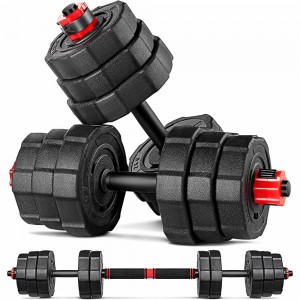 Adjustable cement dumbbells