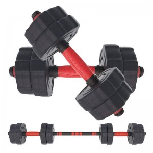 Adjustable cement dumbbell set