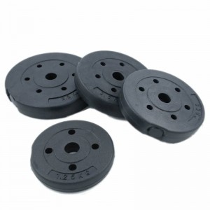 Factory customized cement concrete dumbbell piece barbell piece small hole rocker arm lifting counterweight piece 2.5kg 5kg