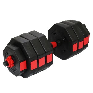 Set Dumbbell Dapat Disesuaikan Latihan Kebugaran Barbel Dumbbell Anti-gulung Oktagonal 10KG 20KG 30KG 40KG